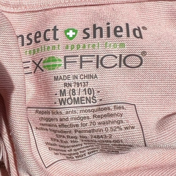 🌻Exofficio Neutral Insect Shield Repellant Long Sleeve Hooded Shirt Size Medium - Picture 10 of 11